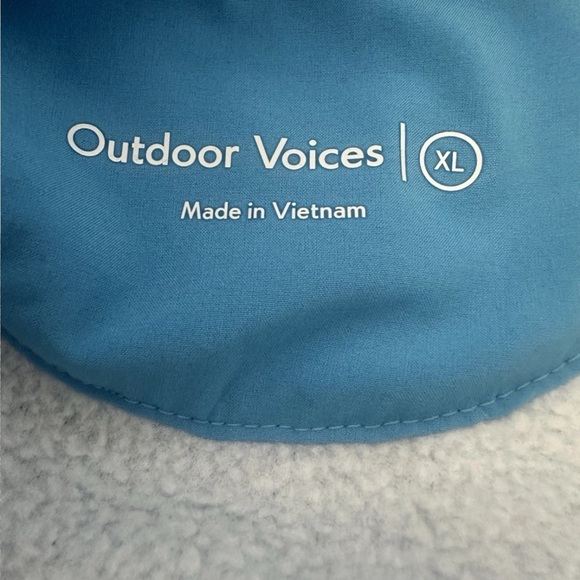 Outdoor Voices Women's Light Blue Fleece Jacket mid weight Sz XL - Picture 8 of 10